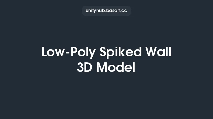 Low-Poly Spiked Wall 3D Model Thumbnail
