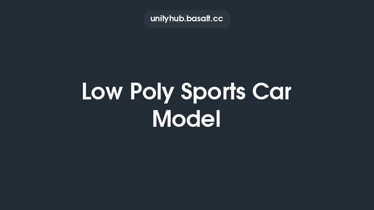 Low Poly Sports Car Model Thumbnail