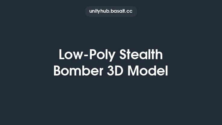 Low-Poly Stealth Bomber 3D Model Thumbnail