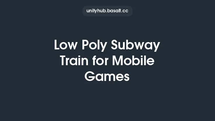 Low Poly Subway Train for Mobile Games Thumbnail