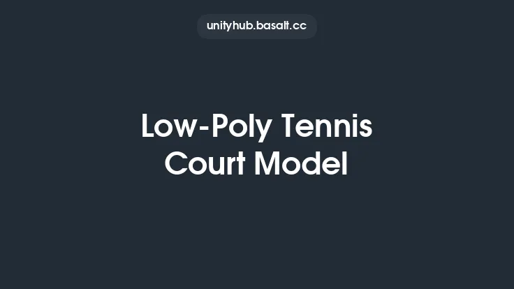 Low-Poly Tennis Court Model Thumbnail
