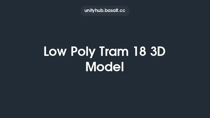 Low Poly Tram 18 3D Model Thumbnail