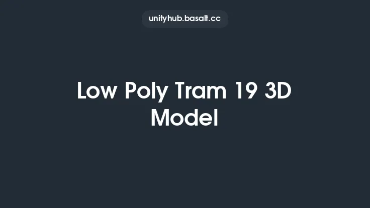 Low Poly Tram 19 3D Model Thumbnail