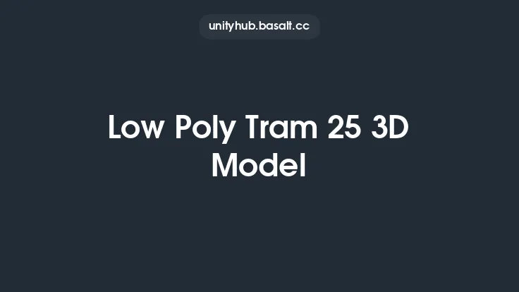 Low Poly Tram 25 3D Model Thumbnail