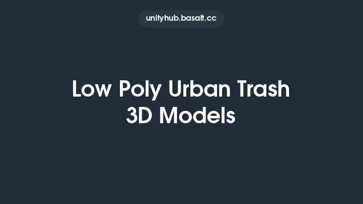 Low Poly Urban Trash 3D Models Thumbnail
