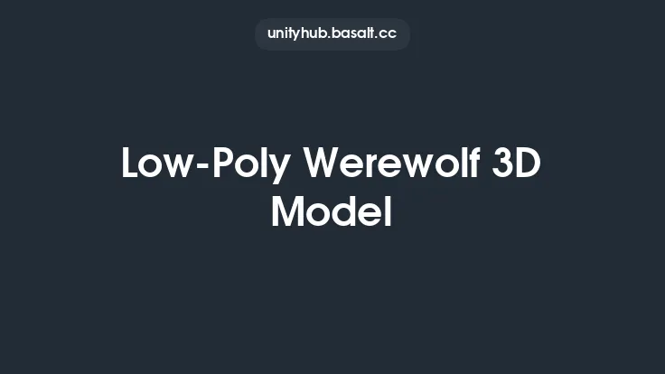 Low-Poly Werewolf 3D Model Thumbnail