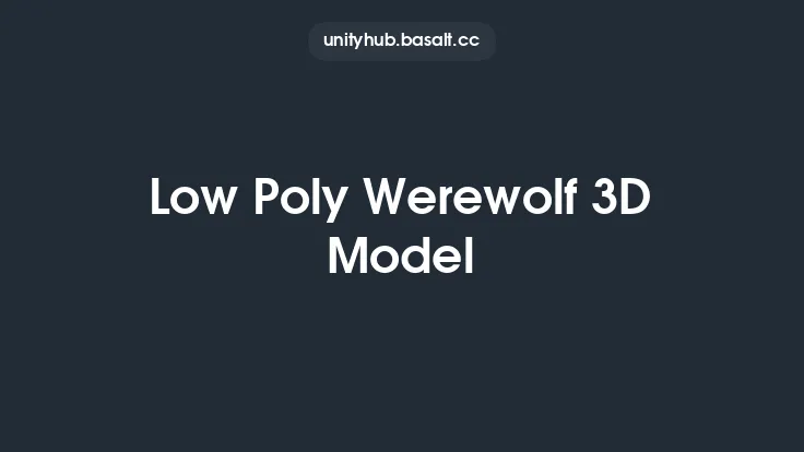 Low Poly Werewolf 3D Model Thumbnail