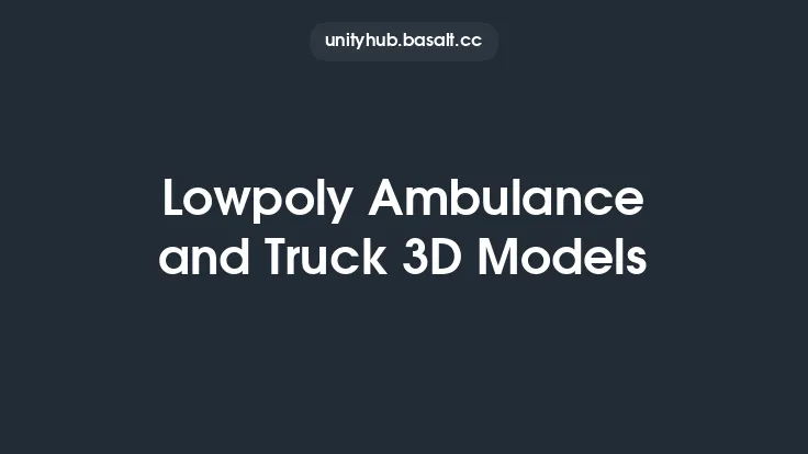 Lowpoly Ambulance and Truck 3D Models Thumbnail
