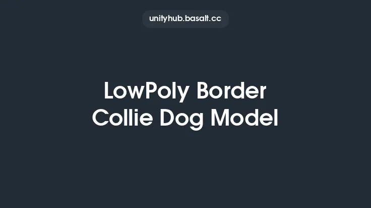 LowPoly Border Collie Dog Model Thumbnail