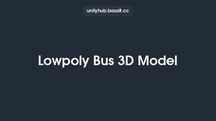 Lowpoly Bus 3D Model Thumbnail