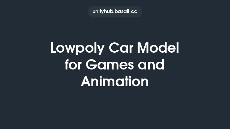 Lowpoly Car Model for Games and Animation Thumbnail