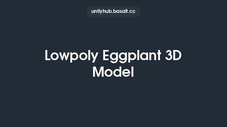 Lowpoly Eggplant 3D Model Thumbnail