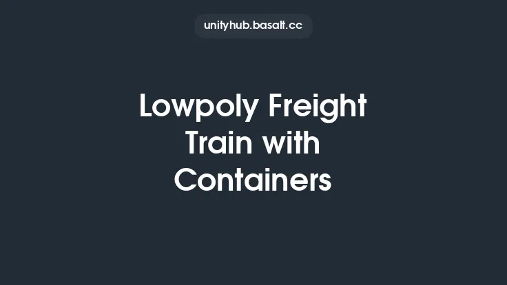 Lowpoly Freight Train with Containers Thumbnail