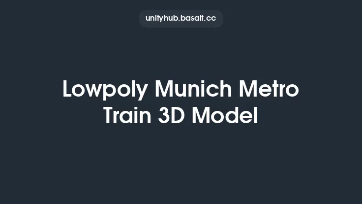 Lowpoly Munich Metro Train 3D Model Thumbnail