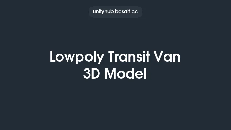 Lowpoly Transit Van 3D Model Thumbnail