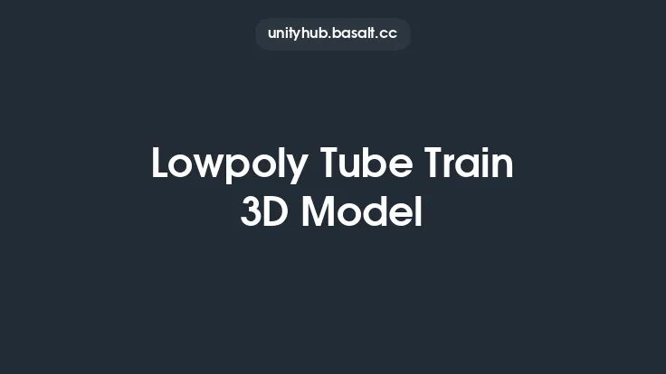 Lowpoly Tube Train 3D Model Thumbnail