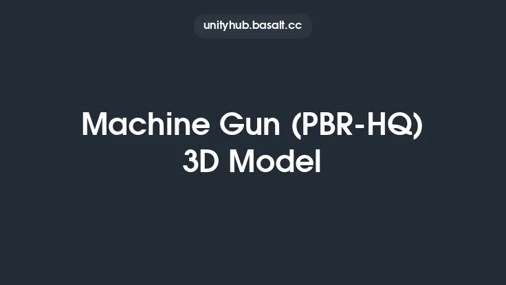 Machine Gun (PBR-HQ) 3D Model Thumbnail