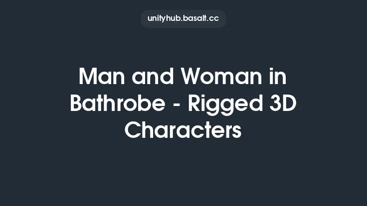 Man and Woman in Bathrobe - Rigged 3D Characters Thumbnail