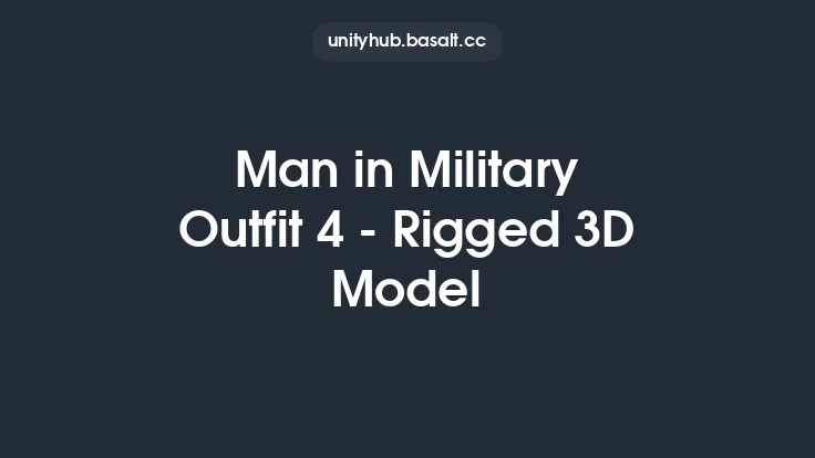 Man in Military Outfit 4 - Rigged 3D Model Thumbnail