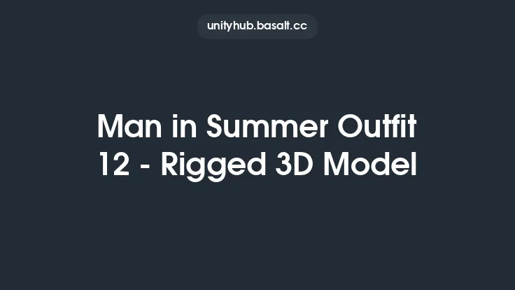 Man in Summer Outfit 12 - Rigged 3D Model Thumbnail