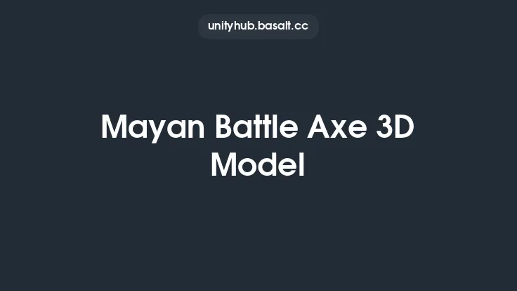 Mayan Battle Axe 3D Model Thumbnail