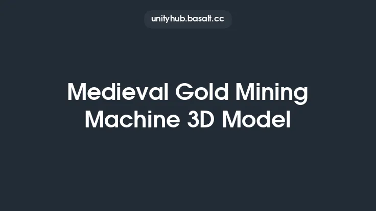 Medieval Gold Mining Machine 3D Model Thumbnail