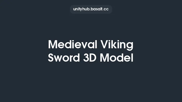 Medieval Viking Sword 3D Model Thumbnail