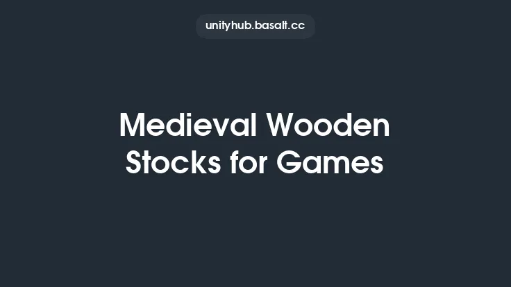 Medieval Wooden Stocks for Games Thumbnail
