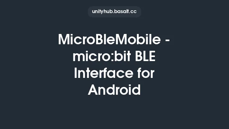 MicroBleMobile - micro:bit BLE Interface for Android Thumbnail