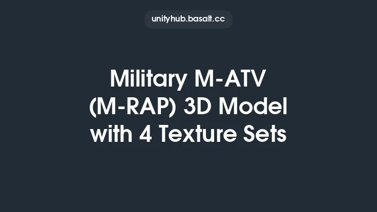 Military M-ATV (M-RAP) 3D Model with 4 Texture Sets Thumbnail