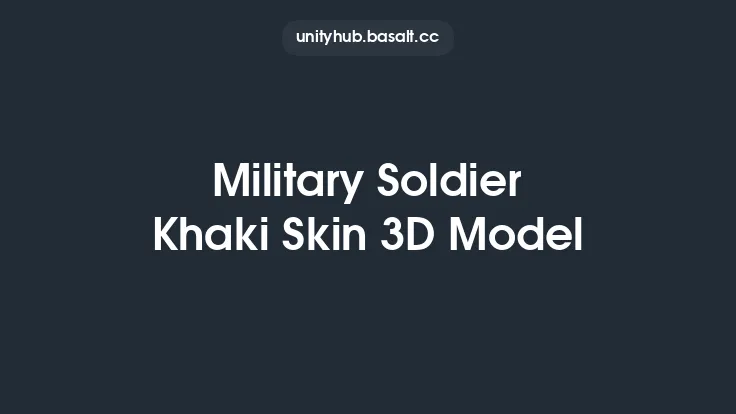 Military Soldier Khaki Skin 3D Model Thumbnail