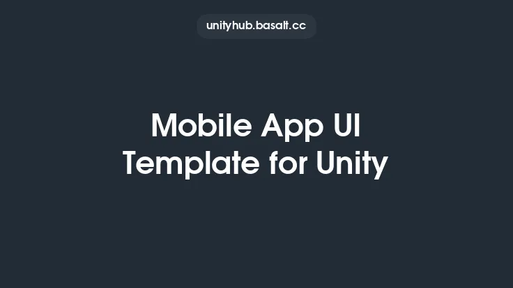 Mobile App UI Template for Unity Thumbnail