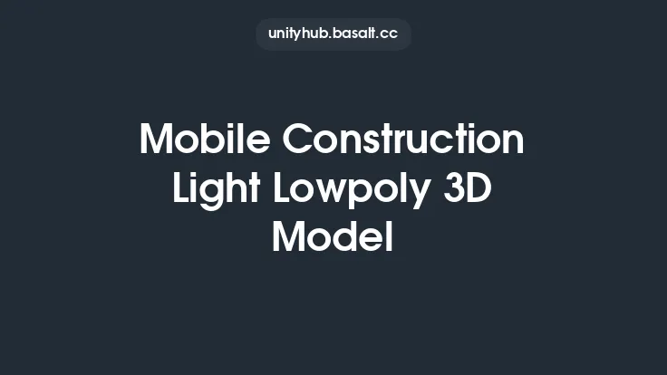 Mobile Construction Light Lowpoly 3D Model Thumbnail