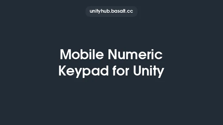 Mobile Numeric Keypad for Unity Thumbnail