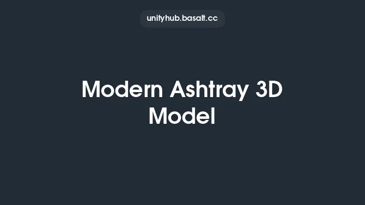 Modern Ashtray 3D Model Thumbnail