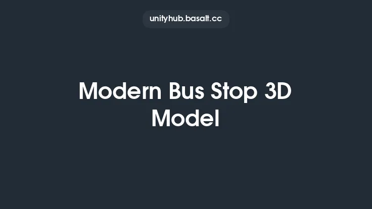 Modern Bus Stop 3D Model Thumbnail