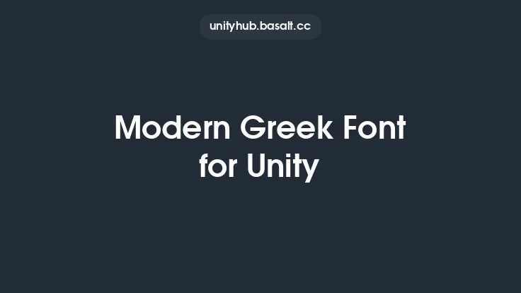 Modern Greek Font for Unity Thumbnail