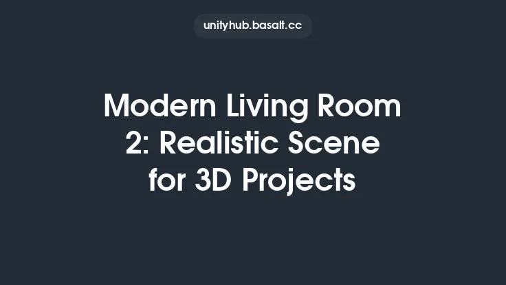 Modern Living Room 2: Realistic Scene for 3D Projects Thumbnail