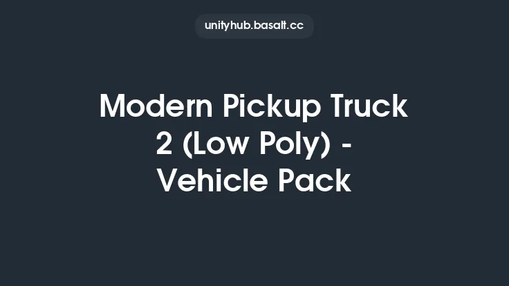 Modern Pickup Truck 2 (Low Poly) - Vehicle Pack Thumbnail