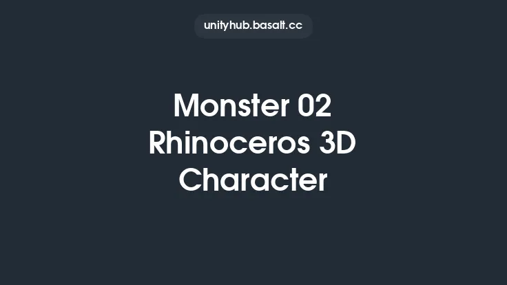 Monster 02 Rhinoceros 3D Character Thumbnail