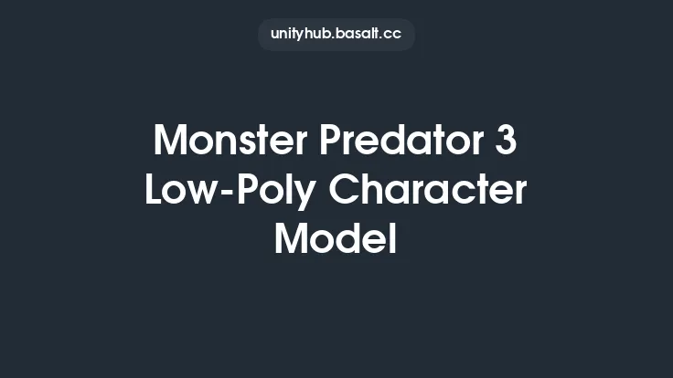 Monster Predator 3 Low-Poly Character Model Thumbnail