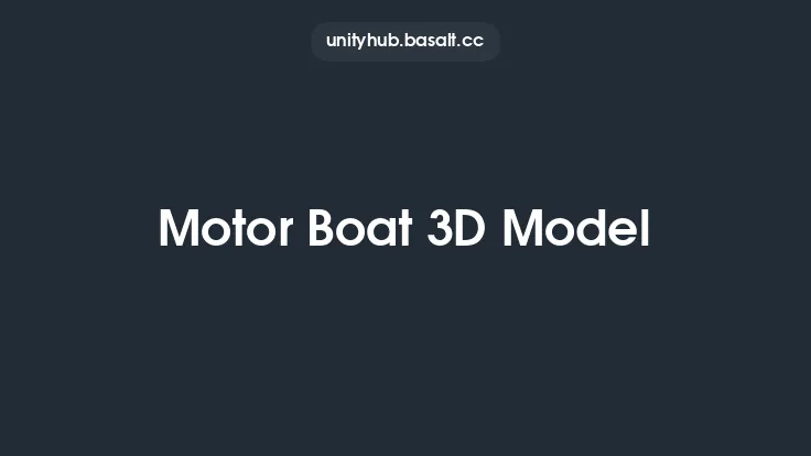 Motor Boat 3D Model Thumbnail