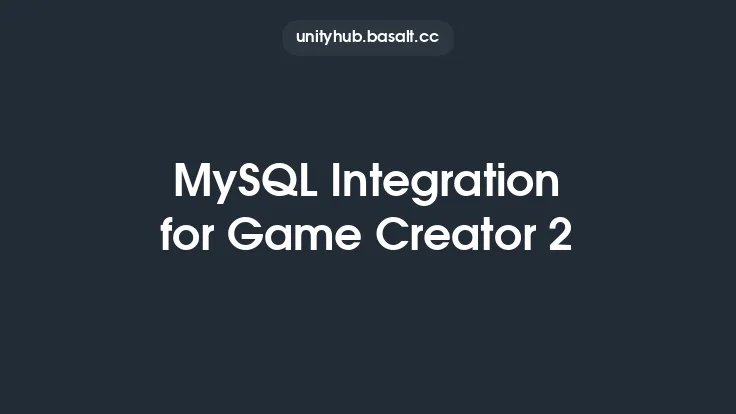 MySQL Integration for Game Creator 2 Thumbnail