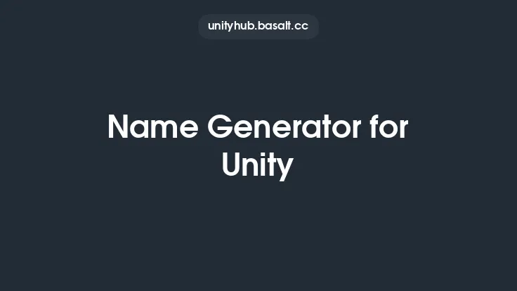 Name Generator for Unity Thumbnail