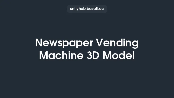 Newspaper Vending Machine 3D Model Thumbnail