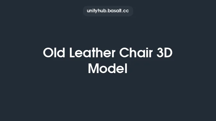 Old Leather Chair 3D Model Thumbnail