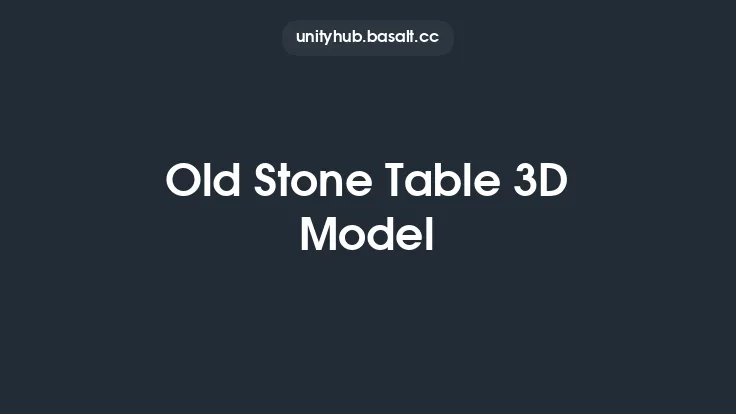 Old Stone Table 3D Model Thumbnail