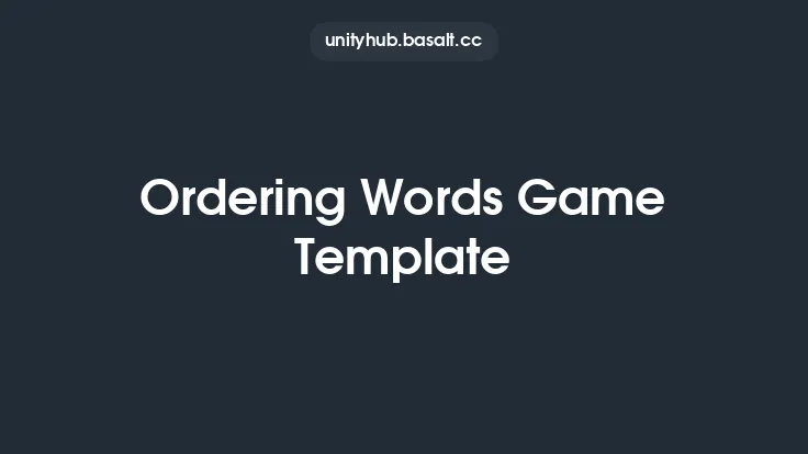 Ordering Words Game Template Thumbnail