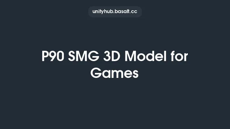 P90 SMG 3D Model for Games Thumbnail