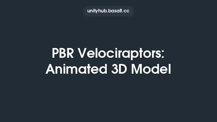 PBR Velociraptors: Animated 3D Model Thumbnail